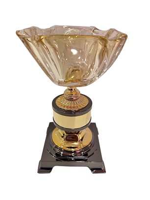 Le Monde 24k Gold Plated Crystal Bowl 1501A/BG
