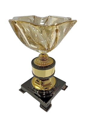Le Monde 24k Gold Plated Crystal Bowl 1501A/BG
