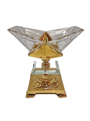 Le Monde 24k Gold Plated Crystal Bowl 3004/FO/G