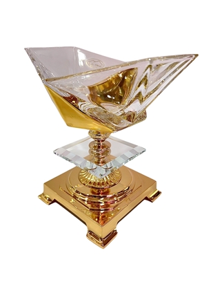 Le Monde 24k Gold Plated Crystal Bowl 3004/FO/G