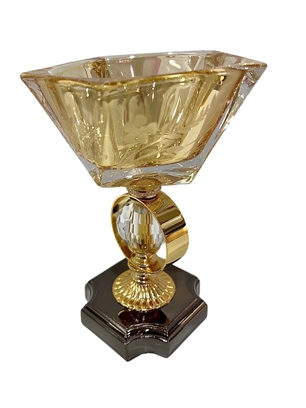 Le Monde 24k Gold Plated Crystal Bowl 5003A/GB