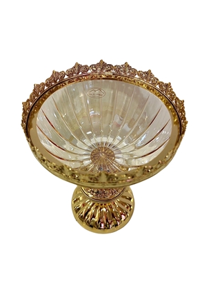 Le Monde 24k Gold Plated Glass Bowl 67503A/G