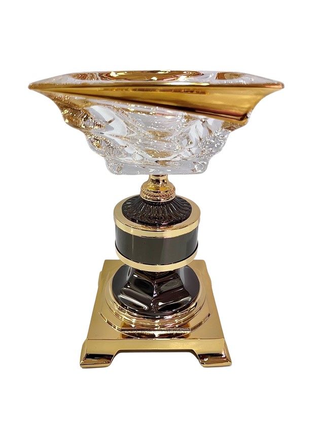 Le Monde 24k Gold Plated Crystal Bowl 87115/FO/GB
