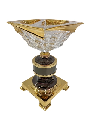 Le Monde 24k Gold Plated Crystal Bowl 87115/FO/GB