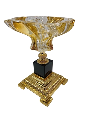 Le Monde 24k Gold Plated Crystal Bowl 443303/FO/G