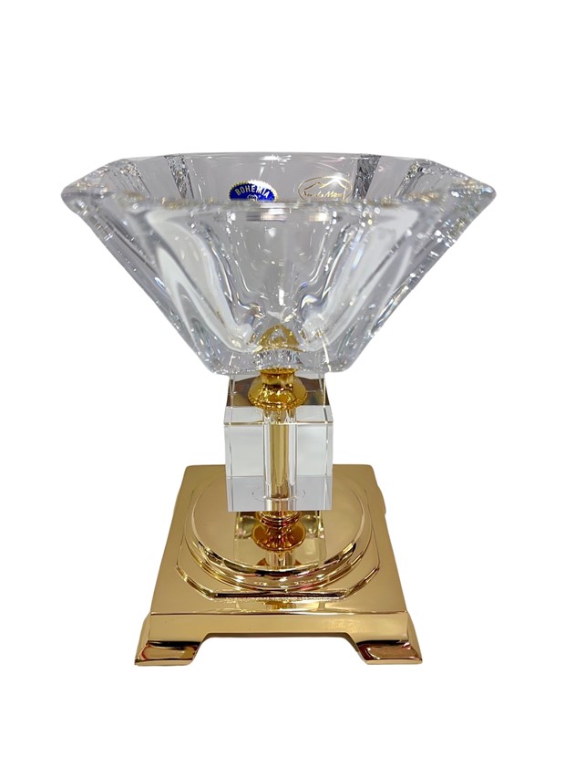 Le Monde 24k Gold Plated Crystal Bowl 900745/G