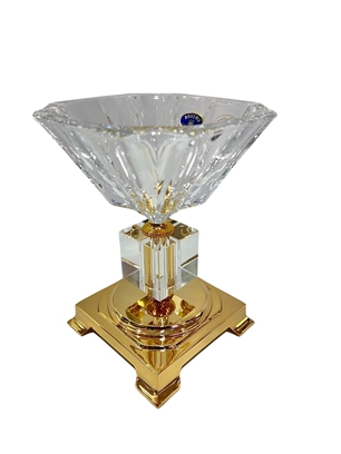 Le Monde 24k Gold Plated Crystal Bowl 900745/G