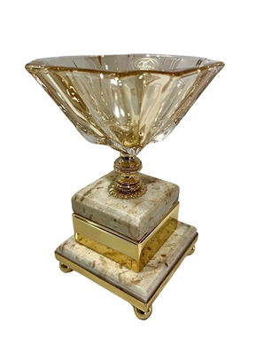 Le Monde 24k Gold Plated Crystal Bowl 900745A/MR