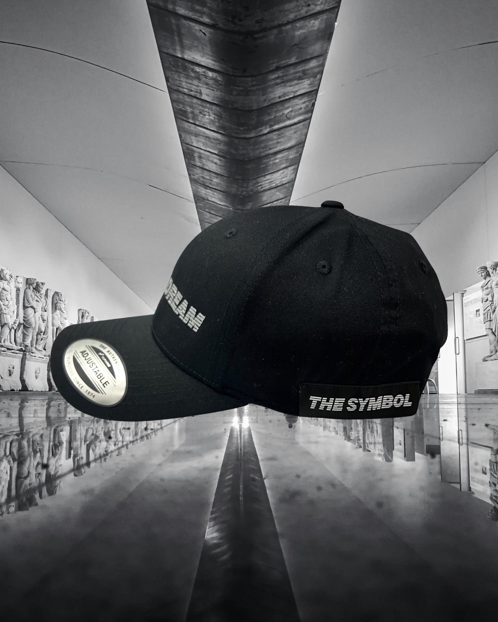 THE SYMBOL Dare To Dream Embroidery Baseball Cap Black/Silver