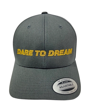 THE SYMBOL Dare To Dream Embroidery Baseball Cap Charcoal/Gold