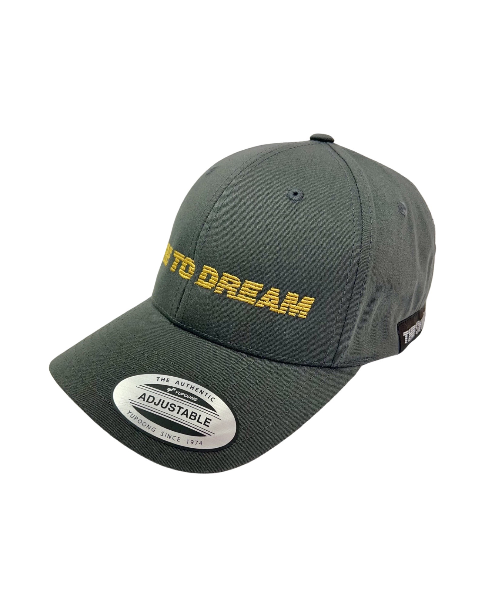 THE SYMBOL Dare To Dream Embroidery Baseball Cap Charcoal/Gold