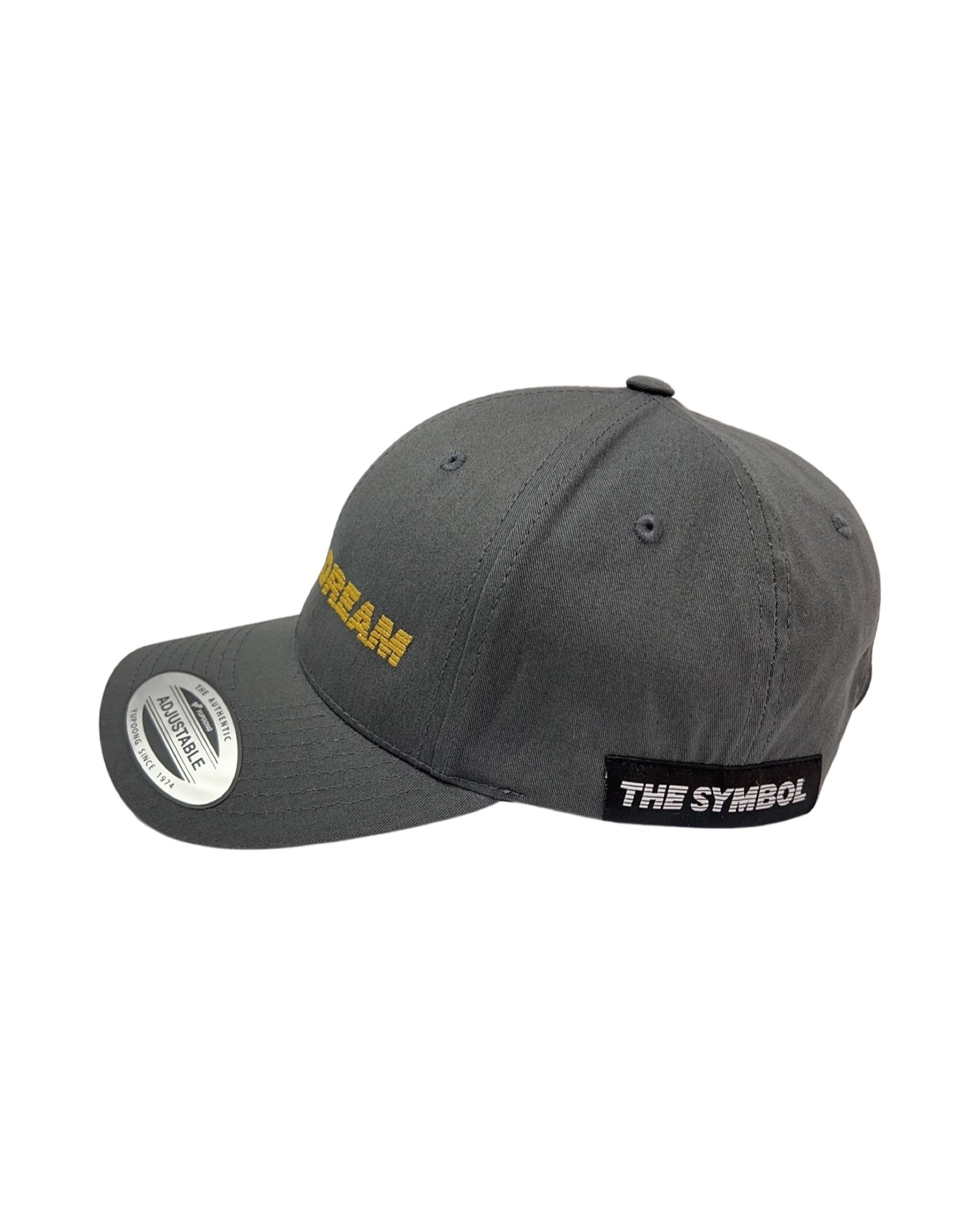 THE SYMBOL Dare To Dream Embroidery Baseball Cap Charcoal/Gold
