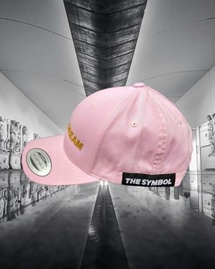 THE SYMBOL Dare To Dream Embroidery Baseball Cap Pink/Gold