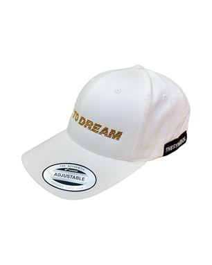 THE SYMBOL Dare To Dream Embroidery Baseball Cap White/Gold