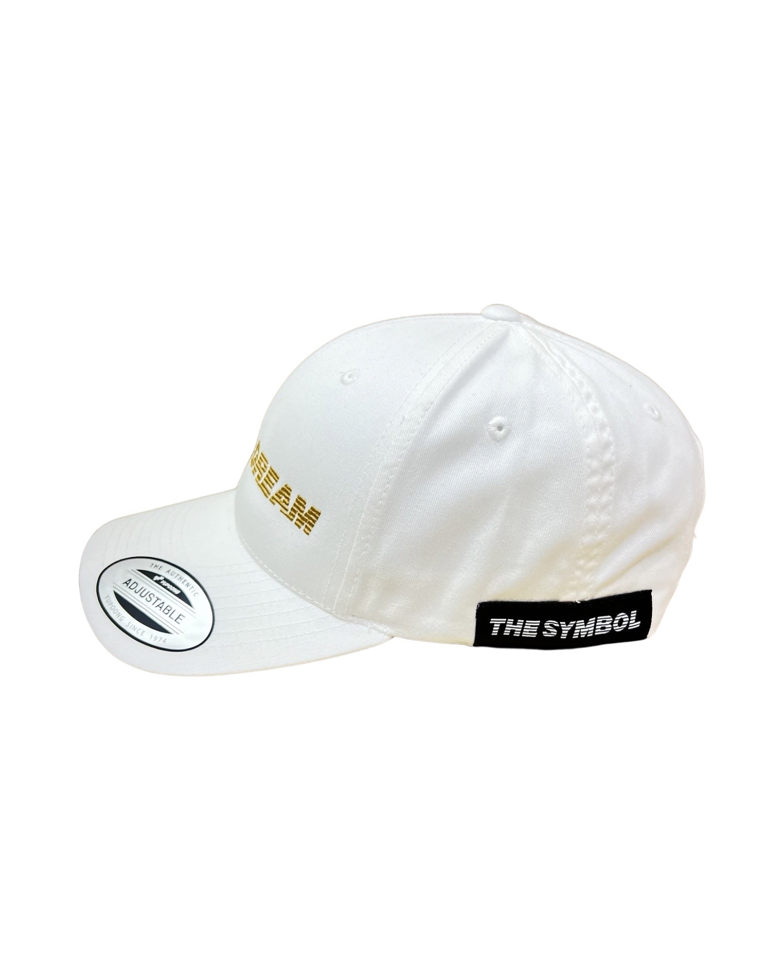 THE SYMBOL Dare To Dream Embroidery Baseball Cap White/Gold