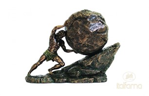 Statue Sisyphus Pushing Boulder SR77757