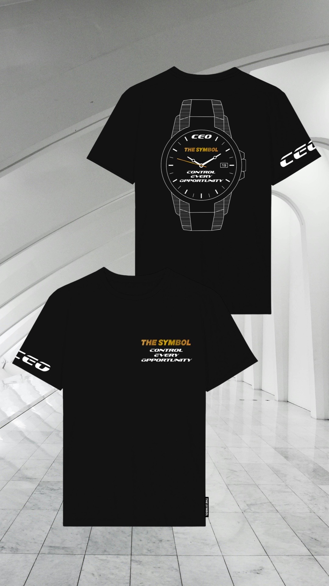 THE SYMBOL CEO Regular Fit T Shirt Black