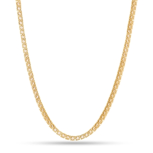 King Ice 14k Gold Plated Tennis Chain 4mm 22" CHX02953