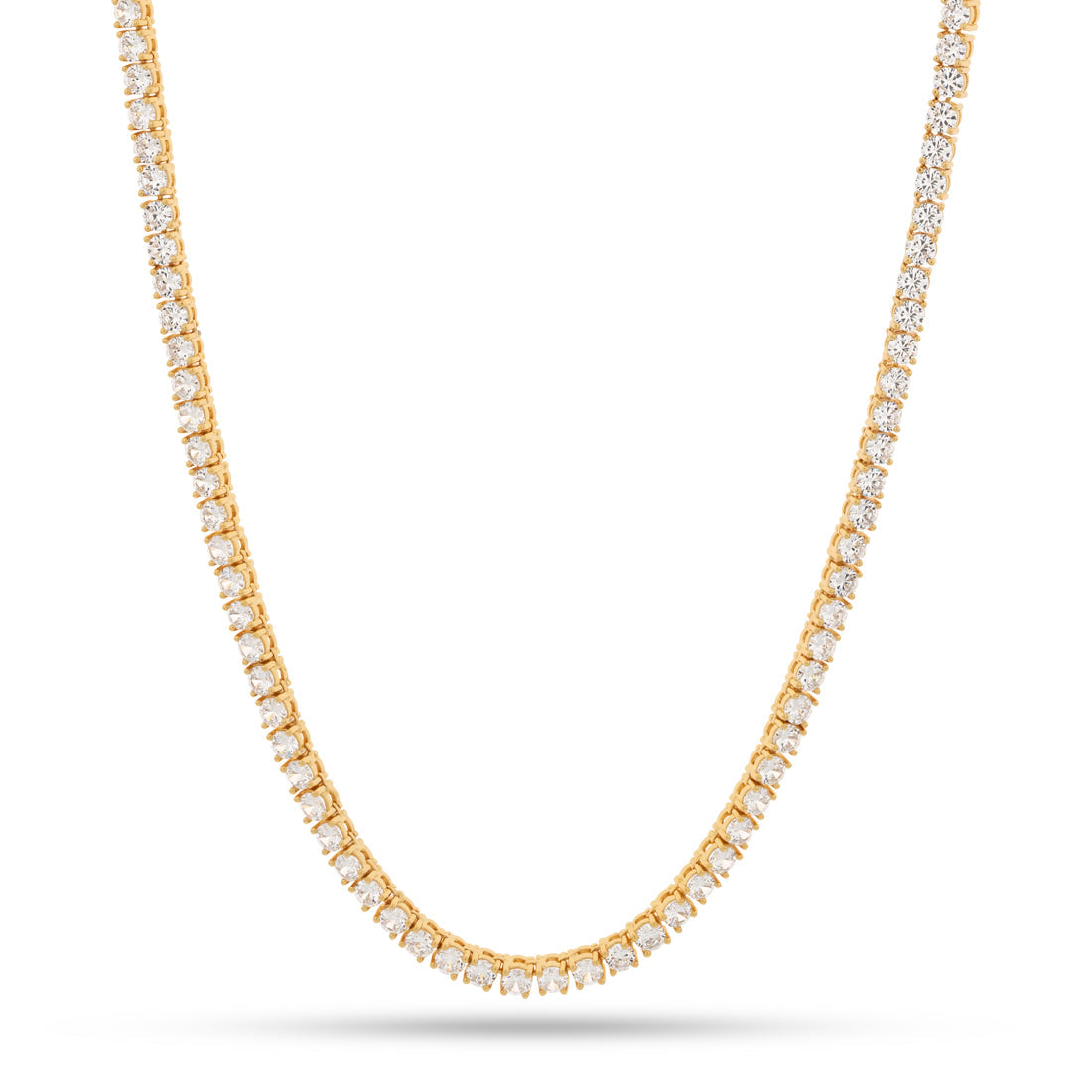 King Ice 14k Gold Plated Tennis Chain 4mm 20" CHX02953