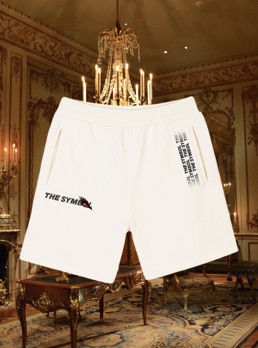 THE SYMBOL Dare To Dream Sweatshorts Vintage White