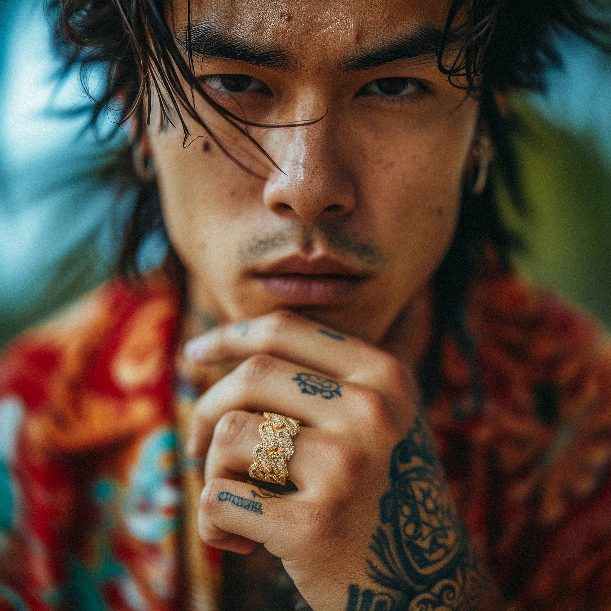 King Ice 14k Gold Plated Diamond Cut Miami Cuban Link Ring RGX14454