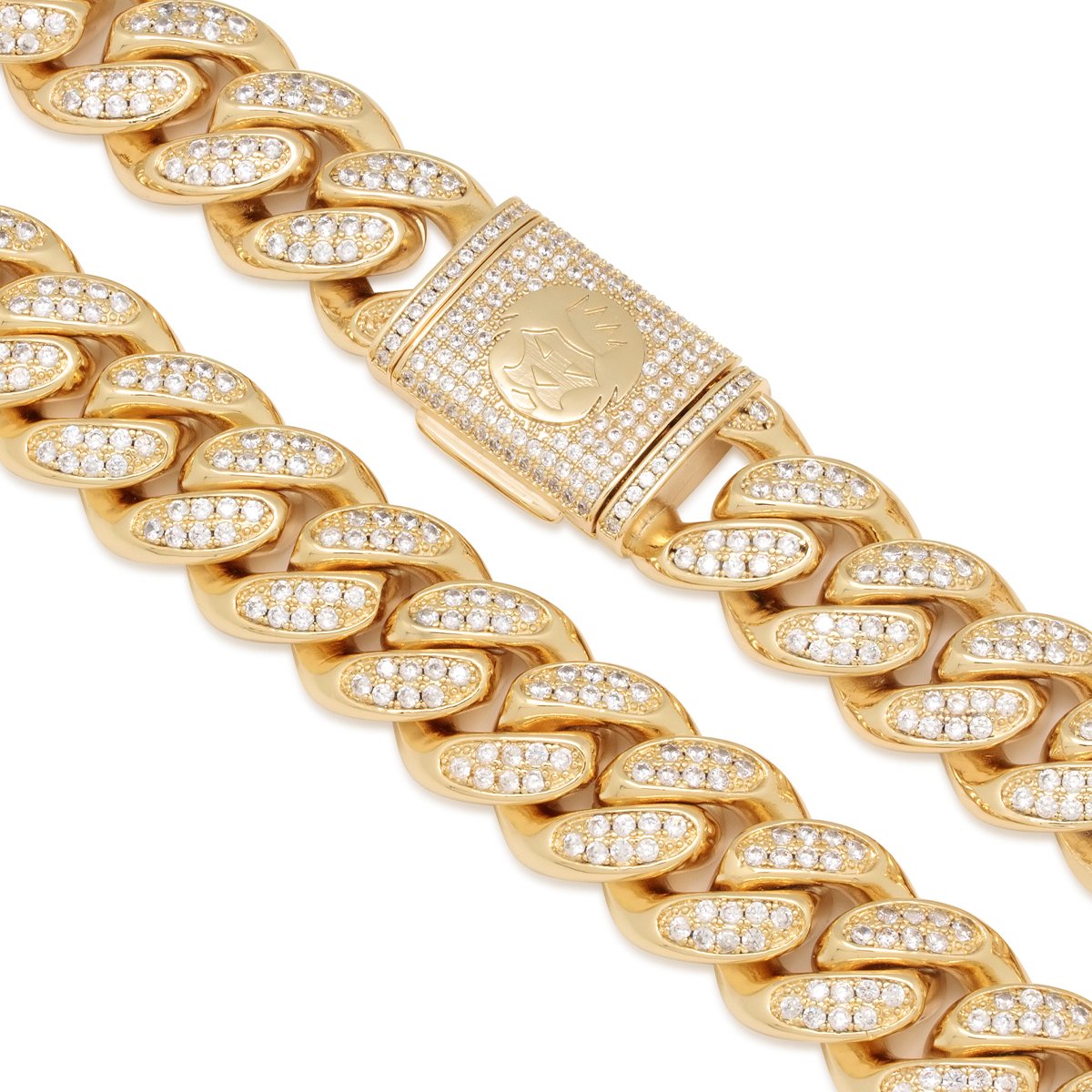 King Ice 14k Gold Plated 18mm Miami Cuban Link Chain CHX14102 20"