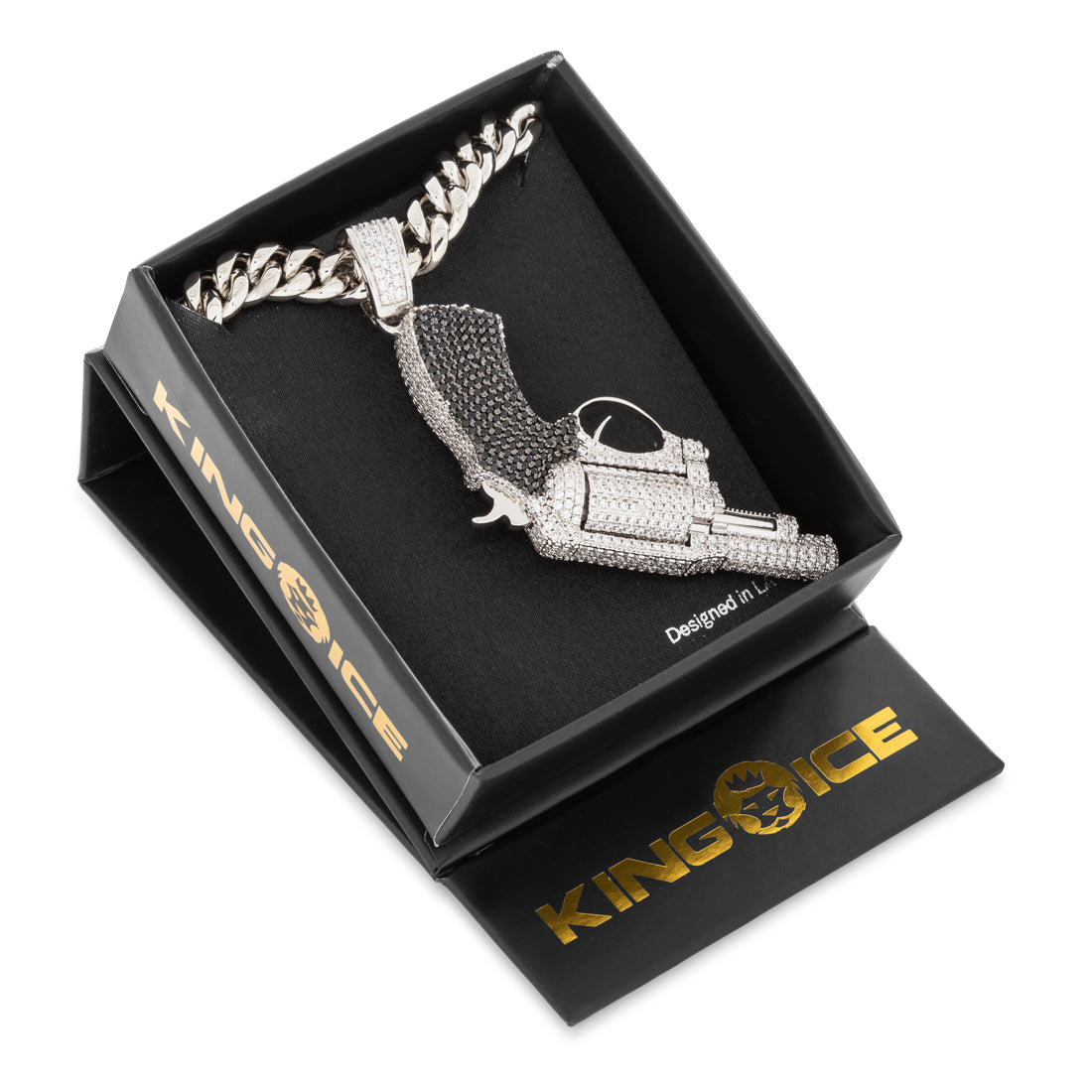 King Ice White Gold Plated .38 Necklace NKX14451
