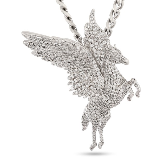 King Ice 14k Gold Plated Pegasus Necklace NKX14456