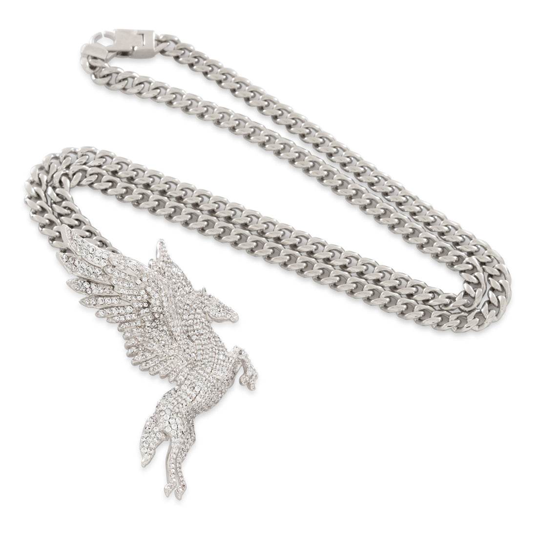 King Ice 14k Gold Plated Pegasus Necklace NKX14456