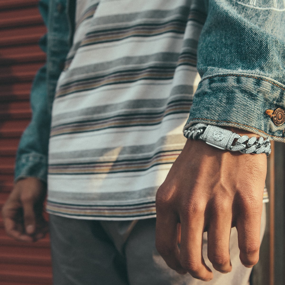 King Ice White Gold Plated 15mm Miami Cuban Link Bracelet BRX14101 7"