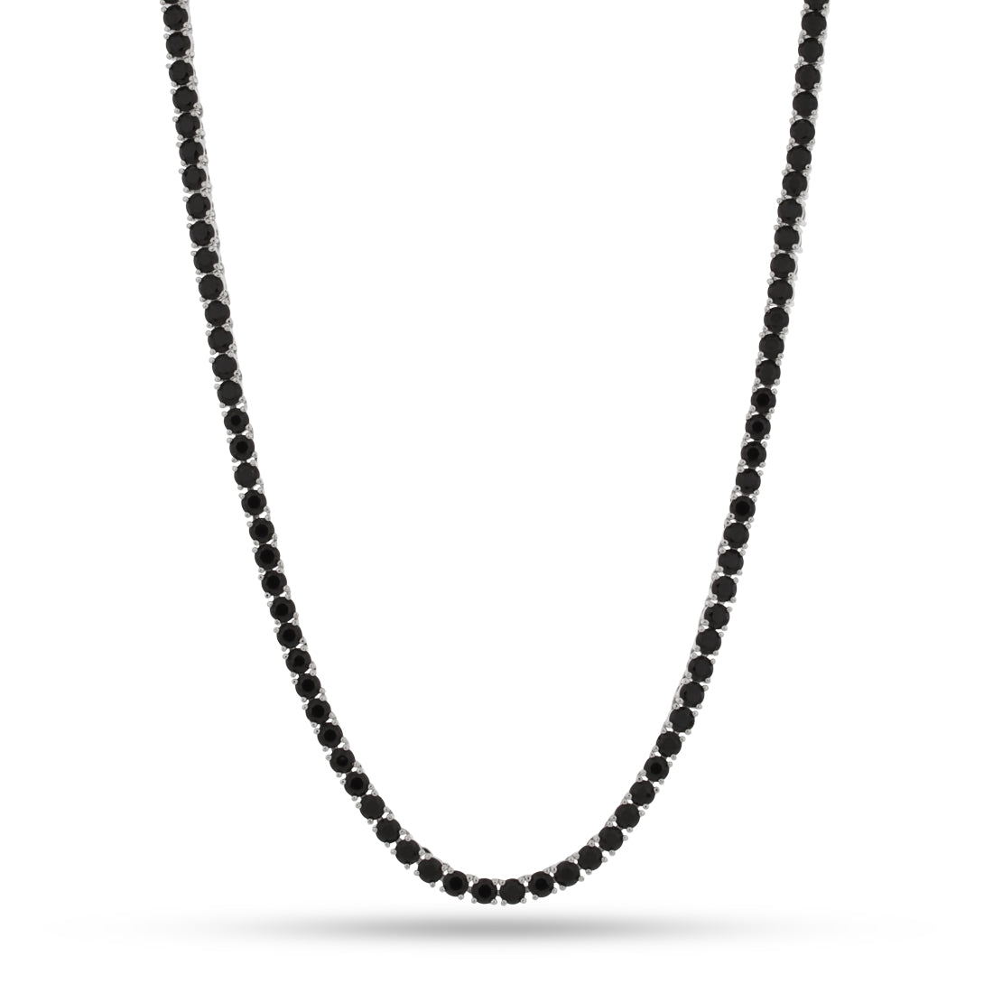 King Ice White Gold Plated 4mm Onyx Tennis Chain CHX11962 22"