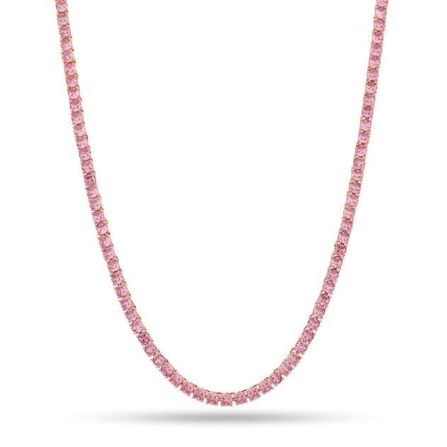 King Ice Rose Gold Plated 4mm Tennis Chain CHX13301 22"