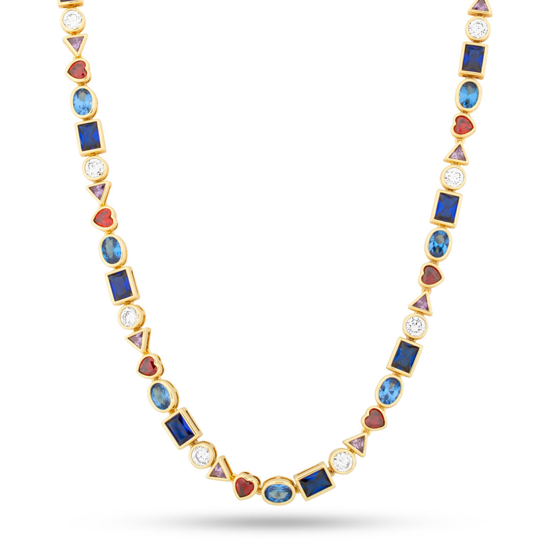 King Ice 14k Gold Plated 6mm Crown Julz Necklace CHX14232 22"