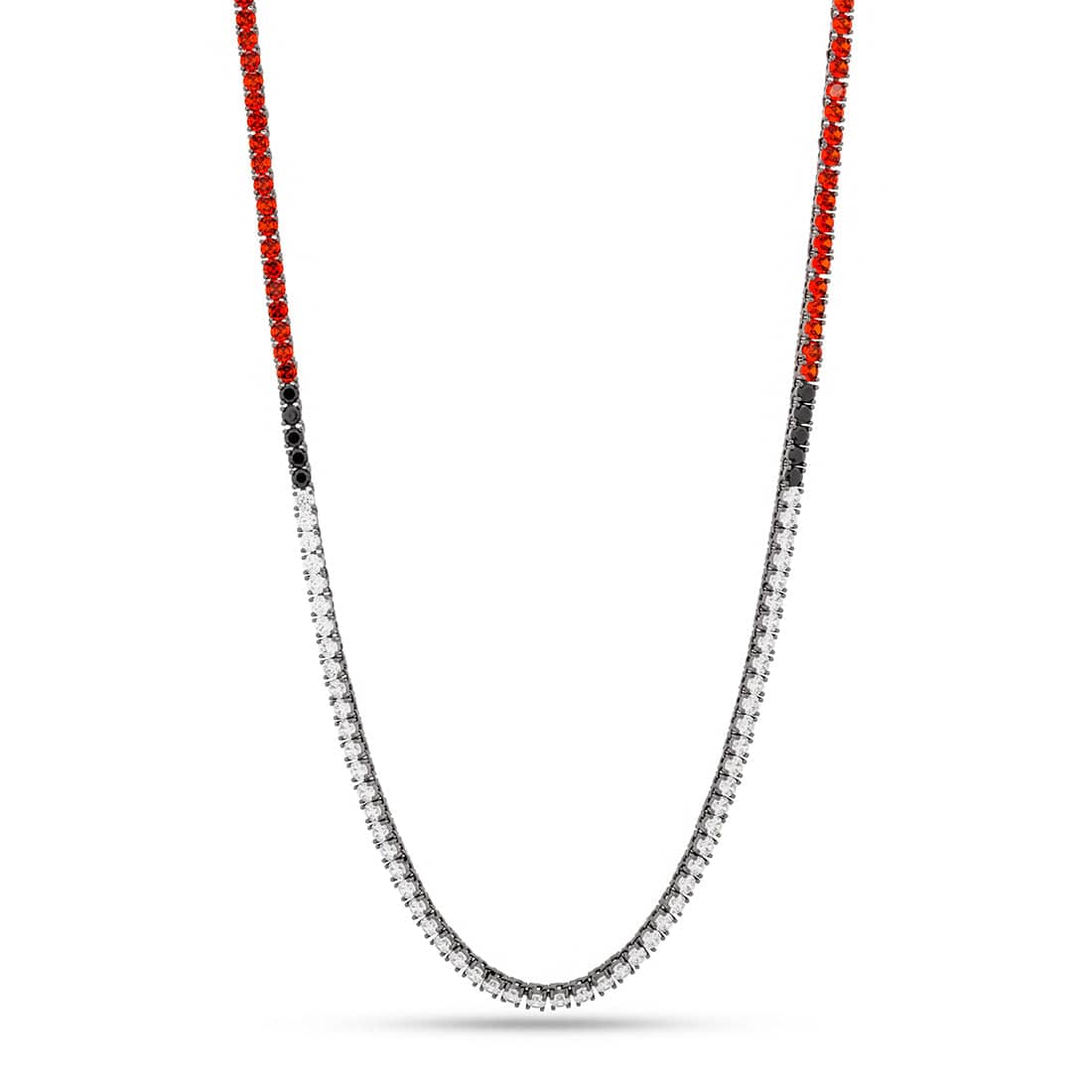 King Ice Black Gold Plated 4mm Poke Ball Tennis Necklace CHX14246 20"