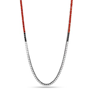 King Ice Black Gold Plated 4mm Poke Ball Tennis Necklace CHX14246 20"