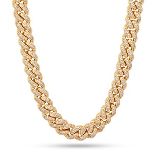 King Ice 15mm 14k Gold Plated Miami Cuban Link Chain CHX14101 22"