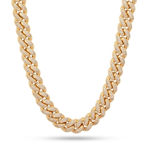 King Ice 15mm 14k Gold Plated Miami Cuban Link Chain CHX14101 22"