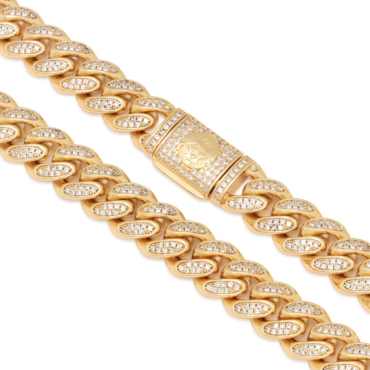 King Ice 15mm 14k Gold Plated Miami Cuban Link Chain CHX14101 20"
