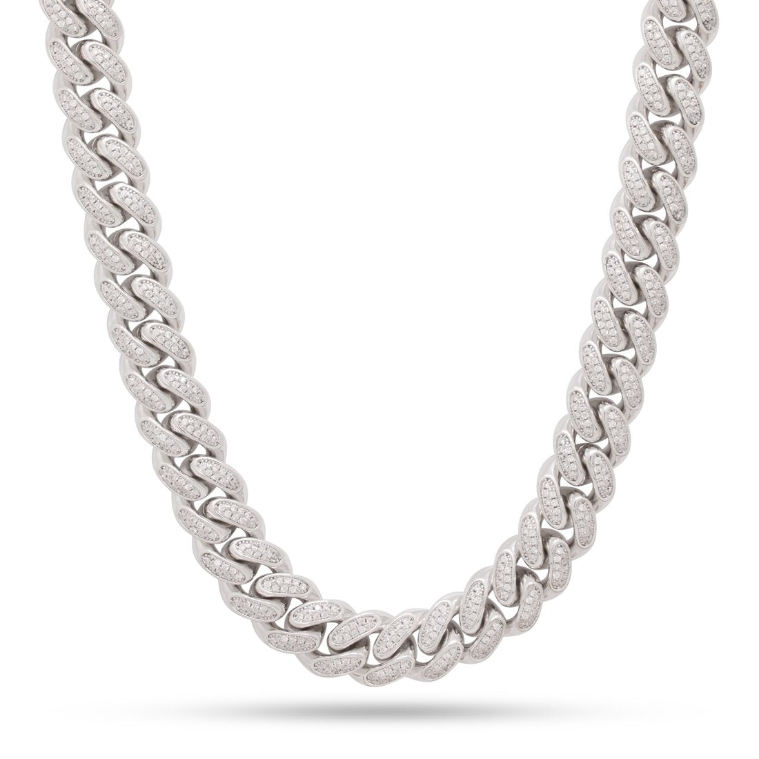 King Ice 15mm White Gold Plated Miami Cuban Link Chain CHX14101 24"