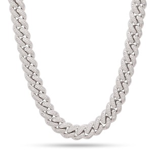 King Ice 15mm White Gold Plated Miami Cuban Link Chain CHX14101 18"