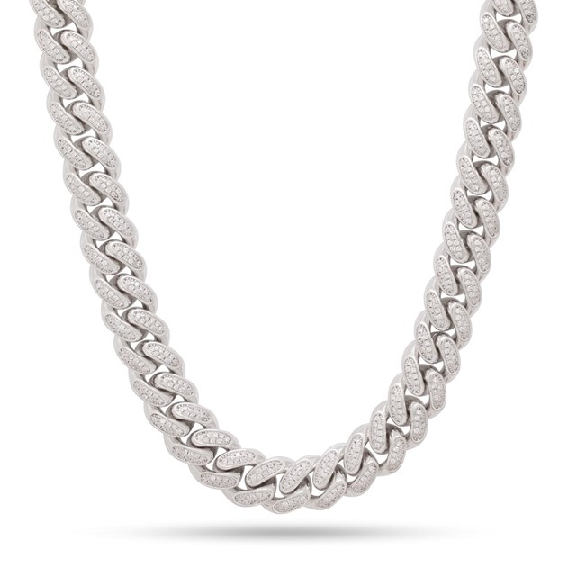 King Ice 15mm White Gold Plated Miami Cuban Link Chain CHX14101 18"