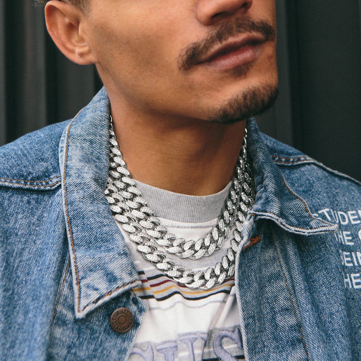 King Ice 15mm White Gold Plated Miami Cuban Link Chain CHX14101 24"