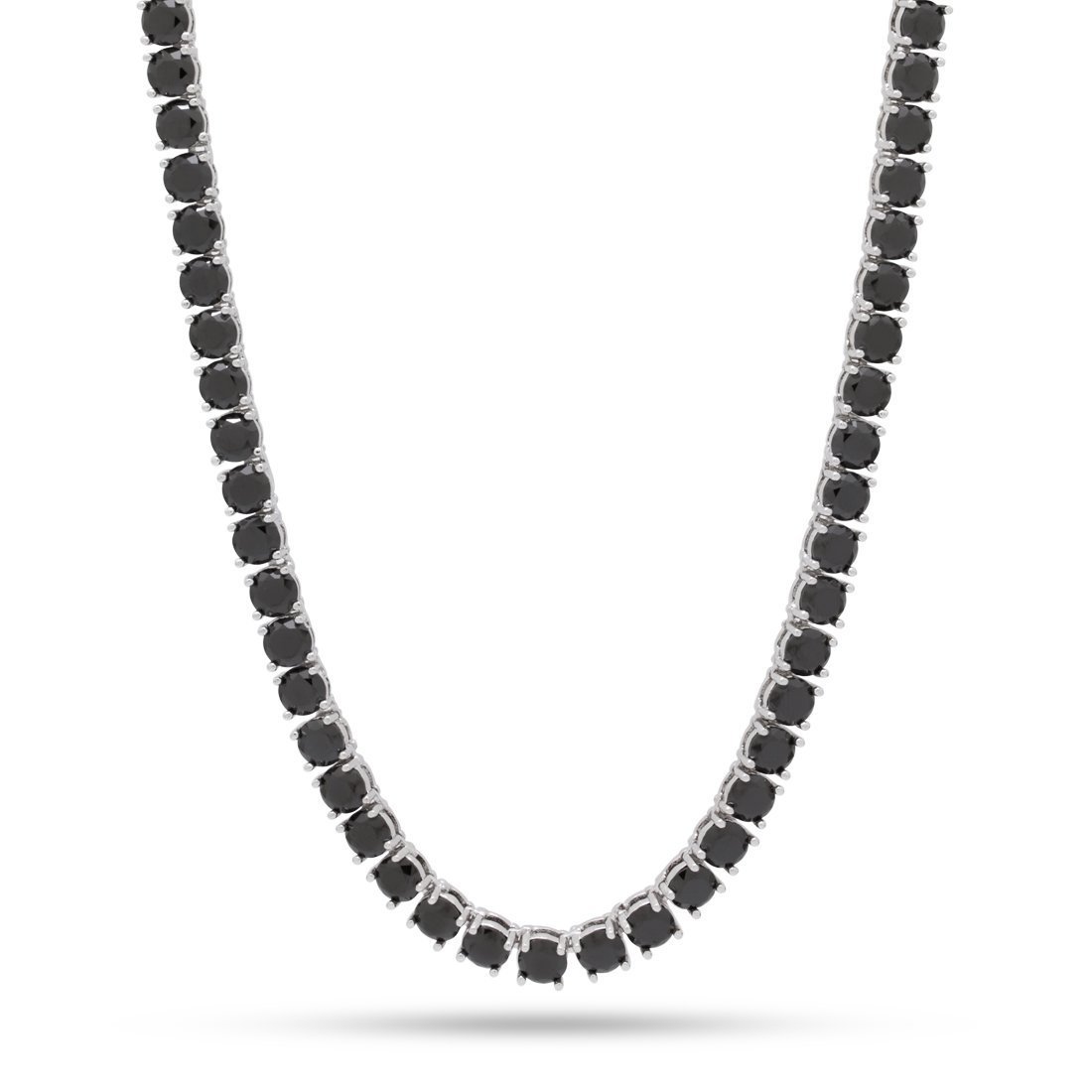 King Ice White Gold Plated 5mm Onyx Tennis Chain 22" CHX11962