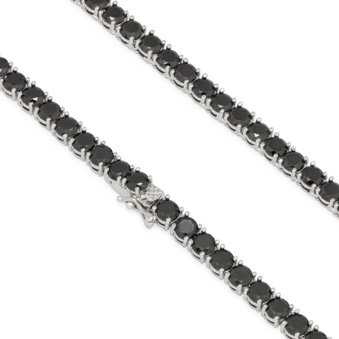 King Ice White Gold Plated 5mm Onyx Tennis Chain 22" CHX11962