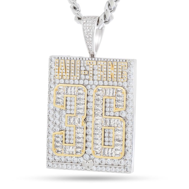 King Ice Wu Tang White & 14k Gold Plated 36 Chambers Dog Tag Necklace NKX14440