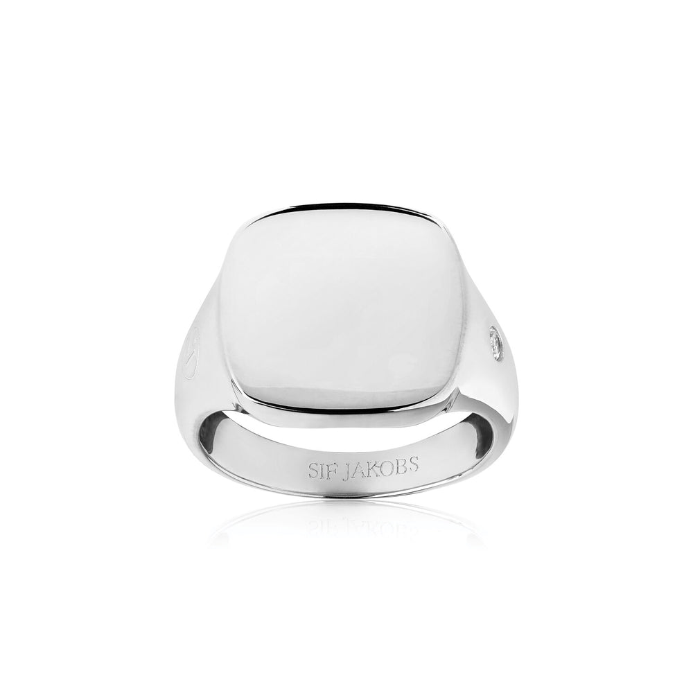 SIF Jakobs Sterling Silver Follina Pianura Quadrato Ring R1071-CZ