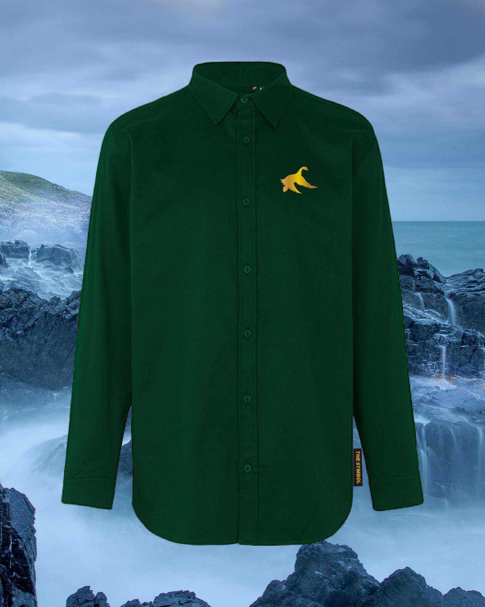 THE SYMBOL Heritage Twill Buttoned Shirt Bottle Green