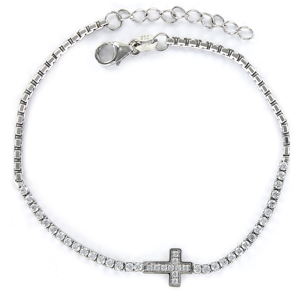 LM Sterling Silver Cross Bracelet 9095304