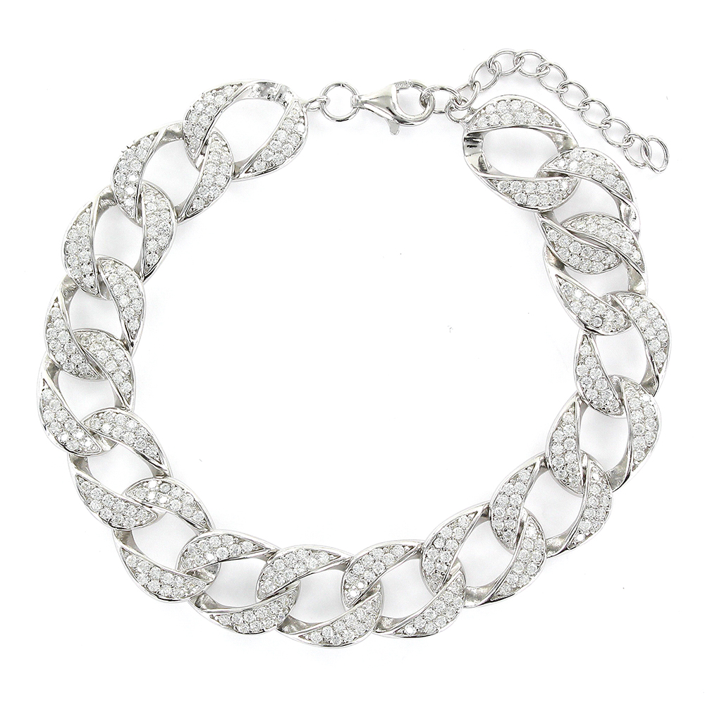 LM Sterling Silver Cuban Bracelet 9105645