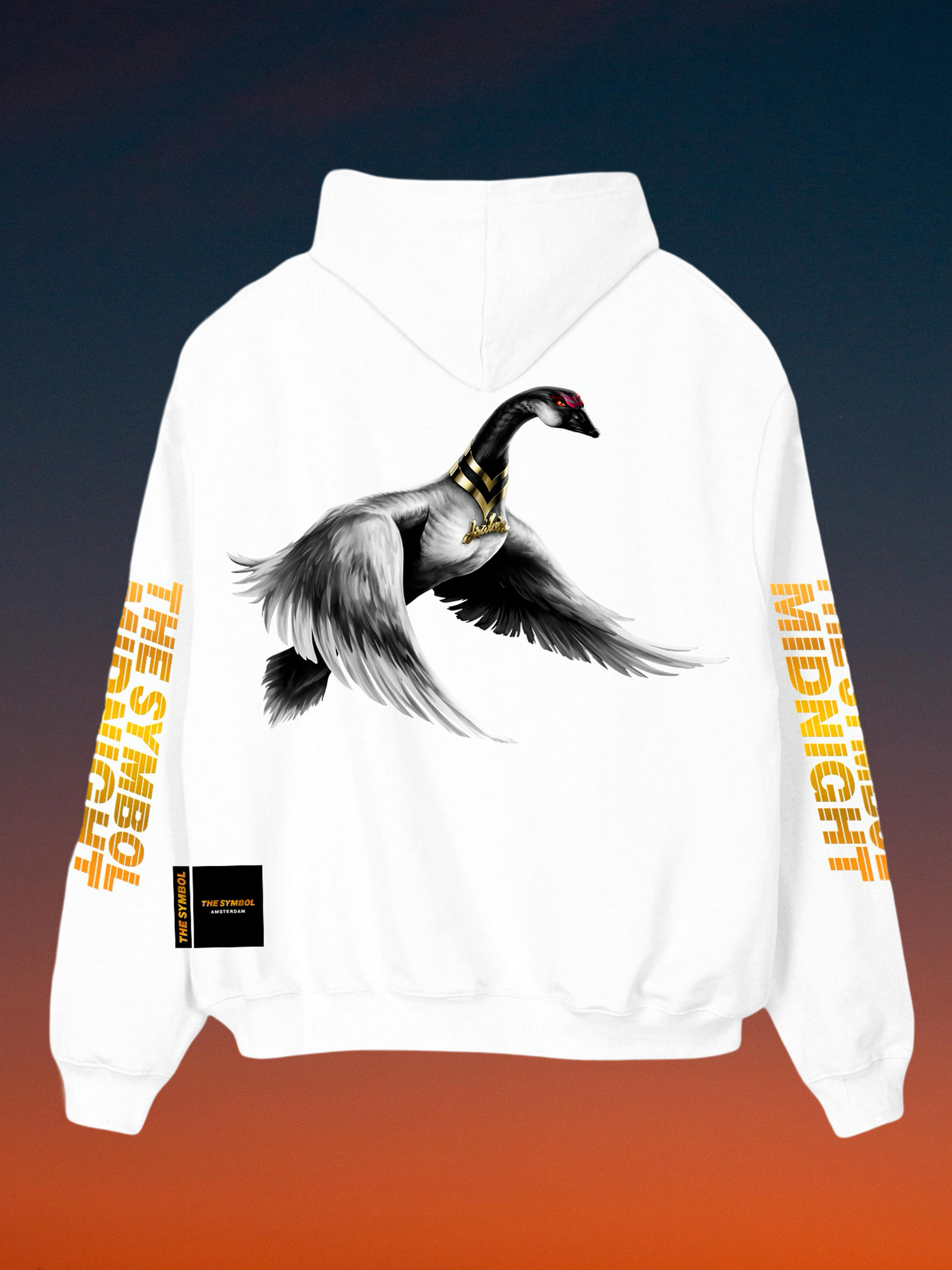 THE SYMBOL Midnight Oversized Hoodie White